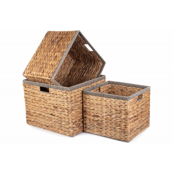 Sommerallee 3-tlg. Korb-Set aus Korbgeflecht | Wayfair.de